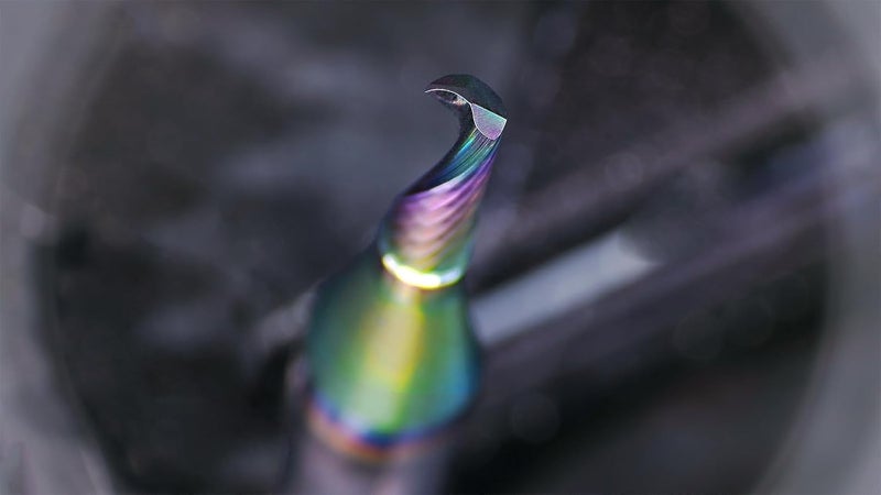 WEXWE Tools Solid Carbide CNC Spiral Single Flute End Mill - for Acrylic Plate Aluminum, Wood, Plastic, Brass, Copper Cutting - 1/16 Diameter 1/8" Shank 1.5" Length,1 Flute (1/16-1.5" 5PCS) - Image 4